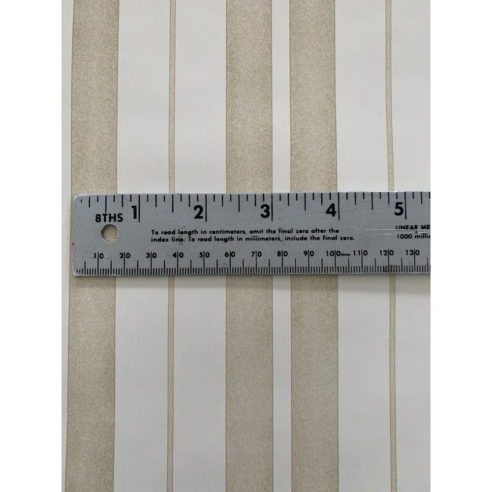 Waverly Wide Stripes Wallpaper Beige & Off White 5501400 27 In. x 9 Yds.